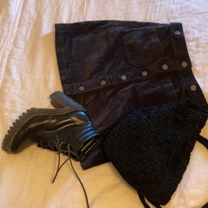 Madewell corduroy A-line miniskirt patch pocket